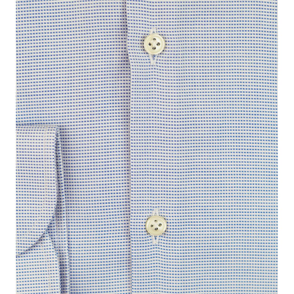Blue Cotton Men's Shirt