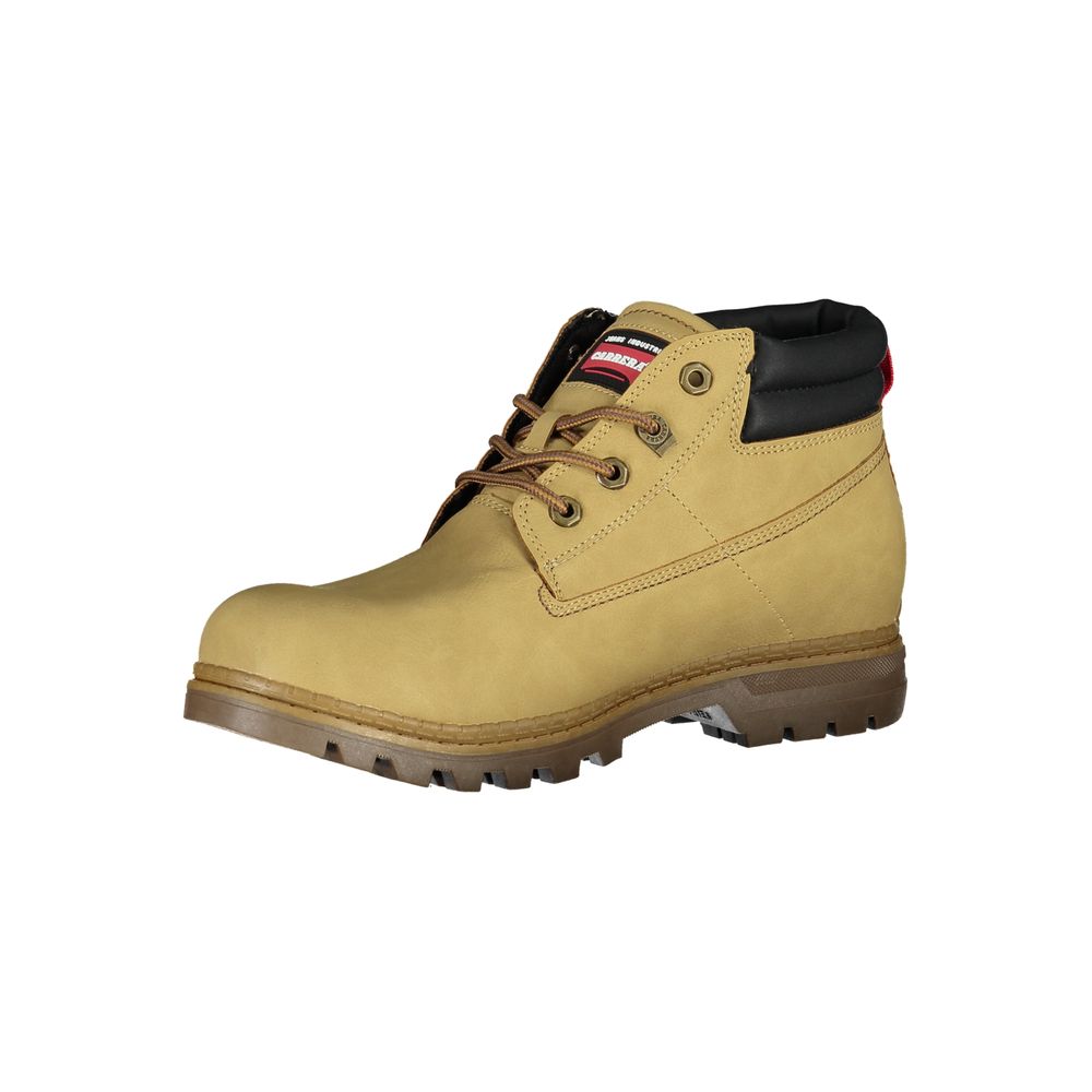 Beige Polyester Men Boot