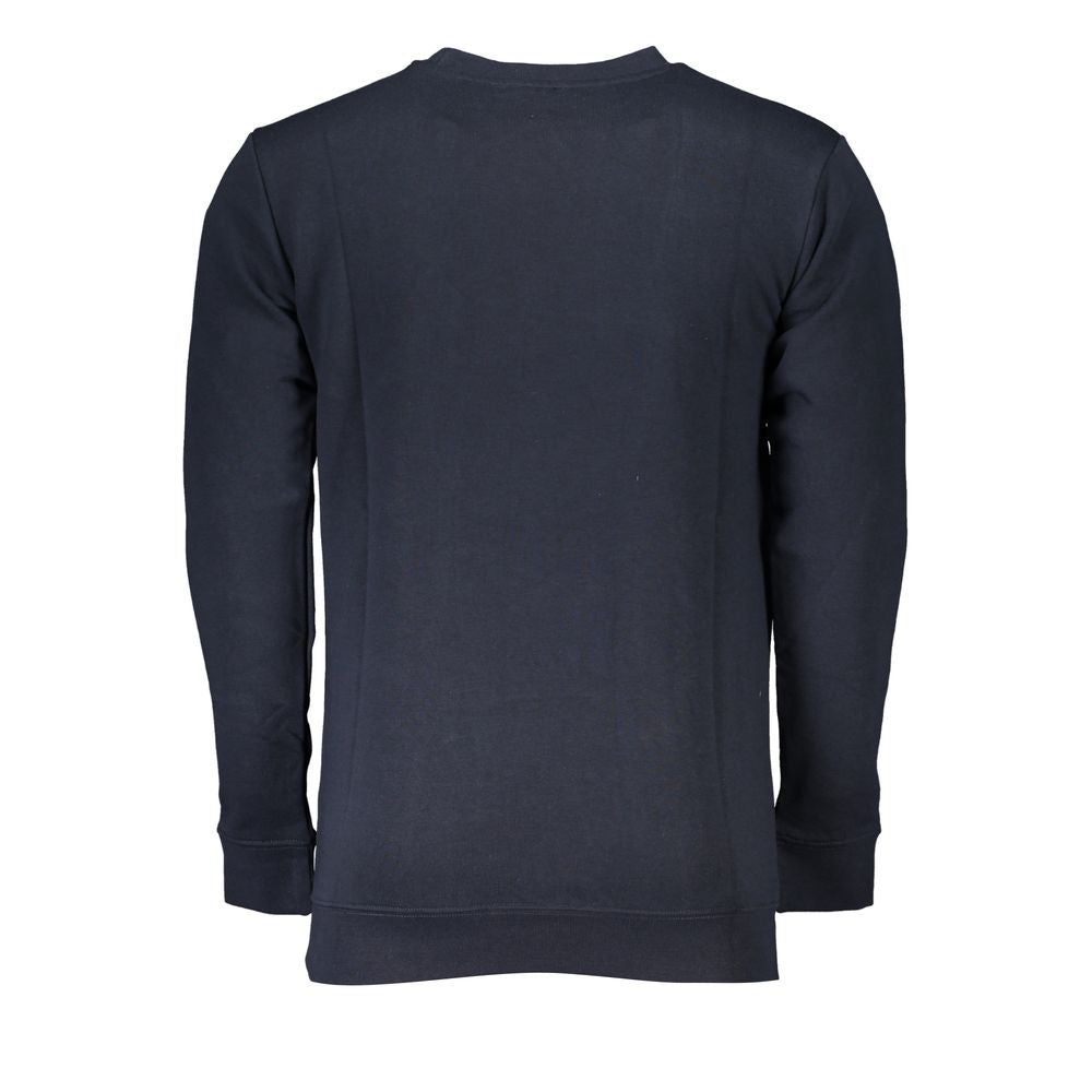 Blue Cotton Men Sweater