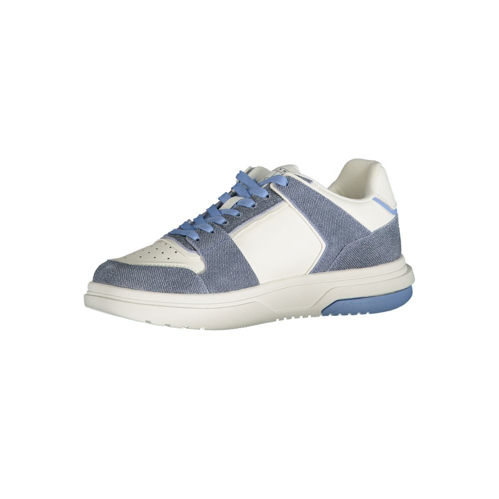 Light Blue Leather Women Sneaker