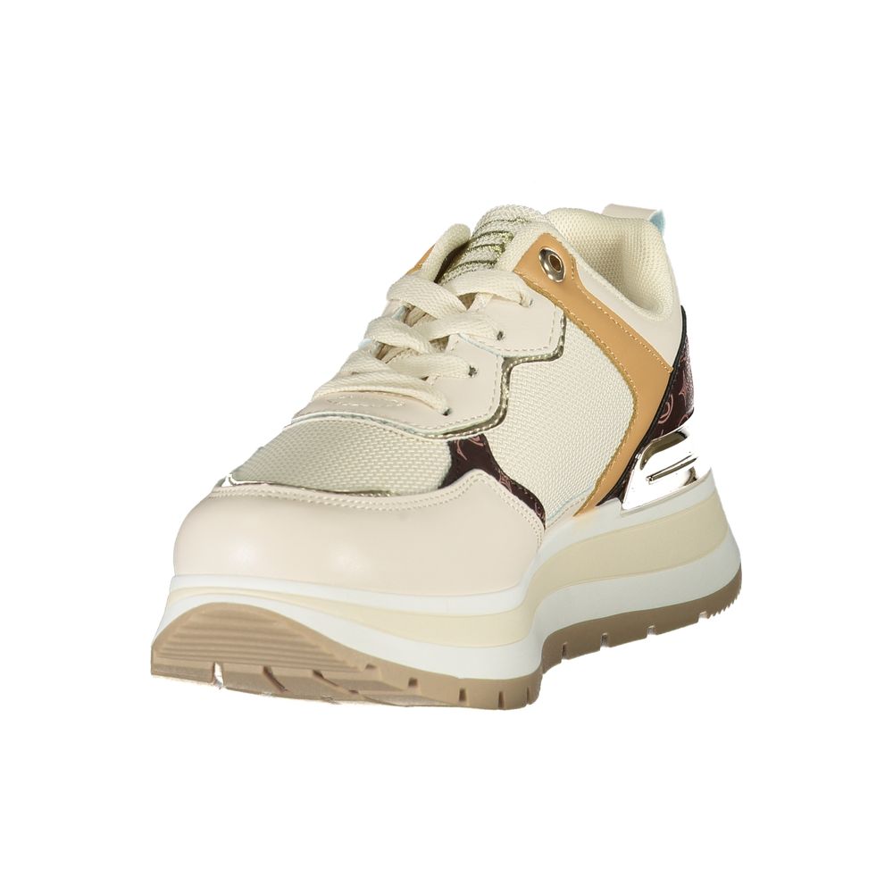 Beige Polyester Women Sneaker