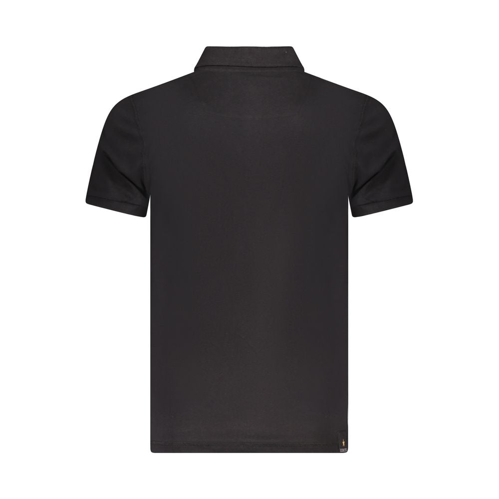 Black Cotton Polo Shirt