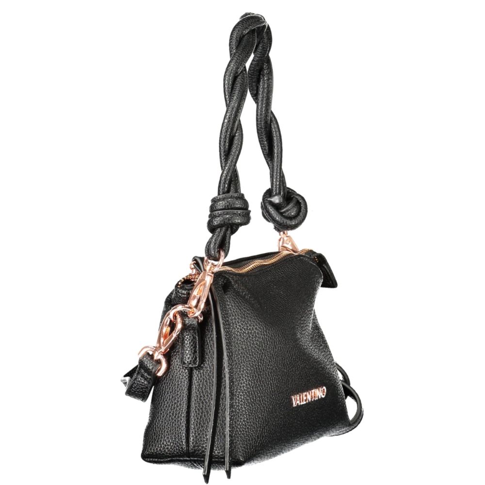Black Polyethylene Women Handbag