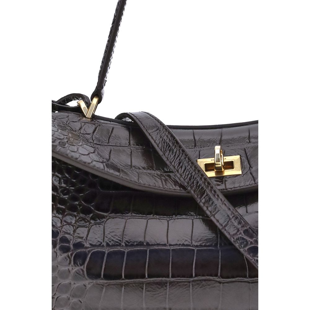 Rodeo Shoulder Bag in crocodile-print leather