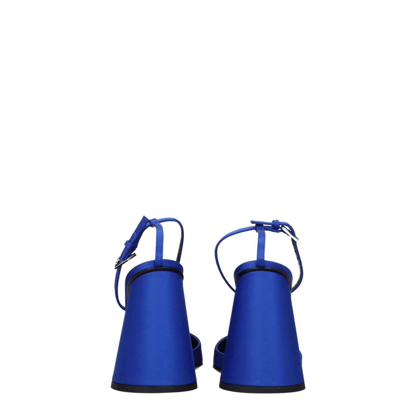 Blue Satin Platforms