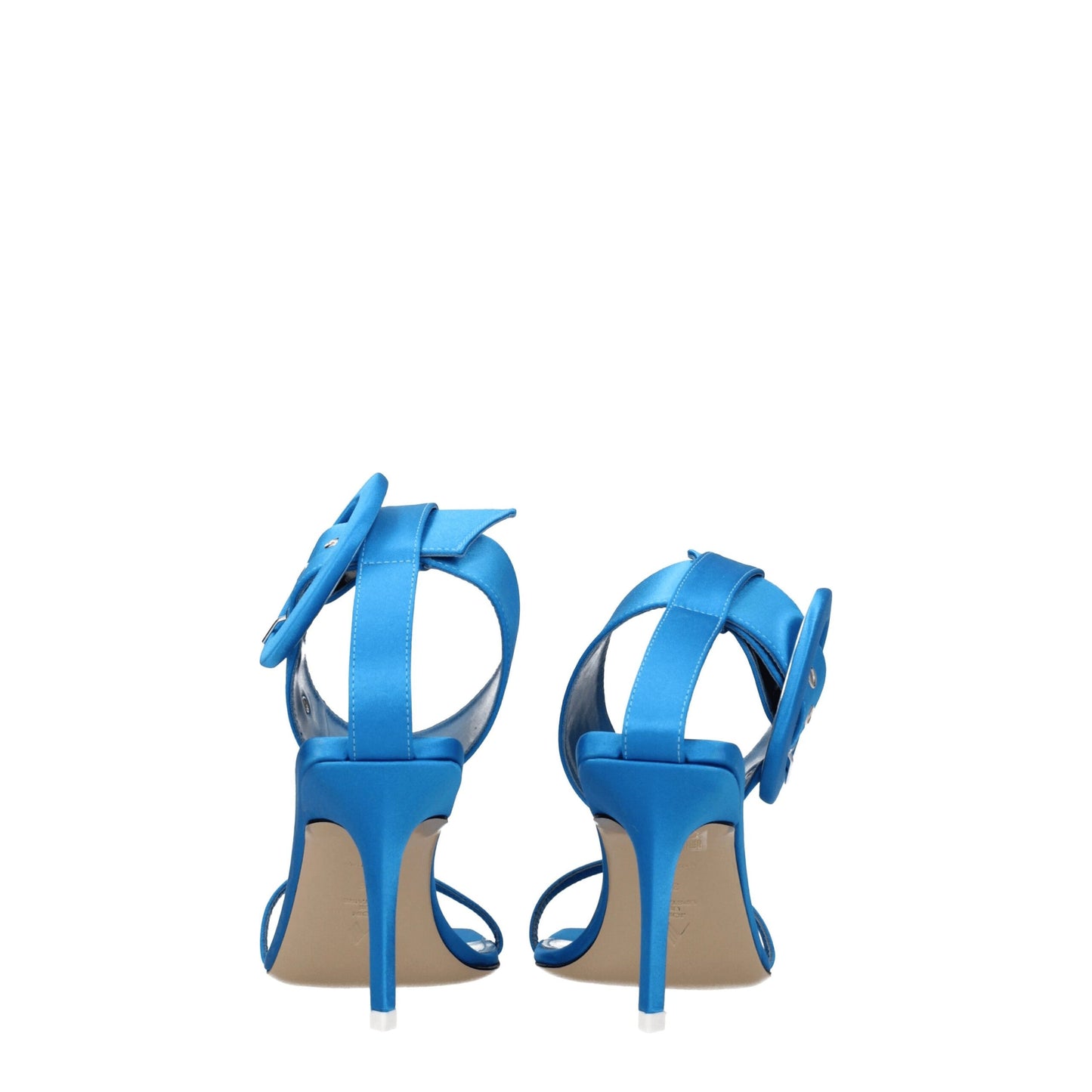 Light Blue Satin Stiletto Heels Sandals