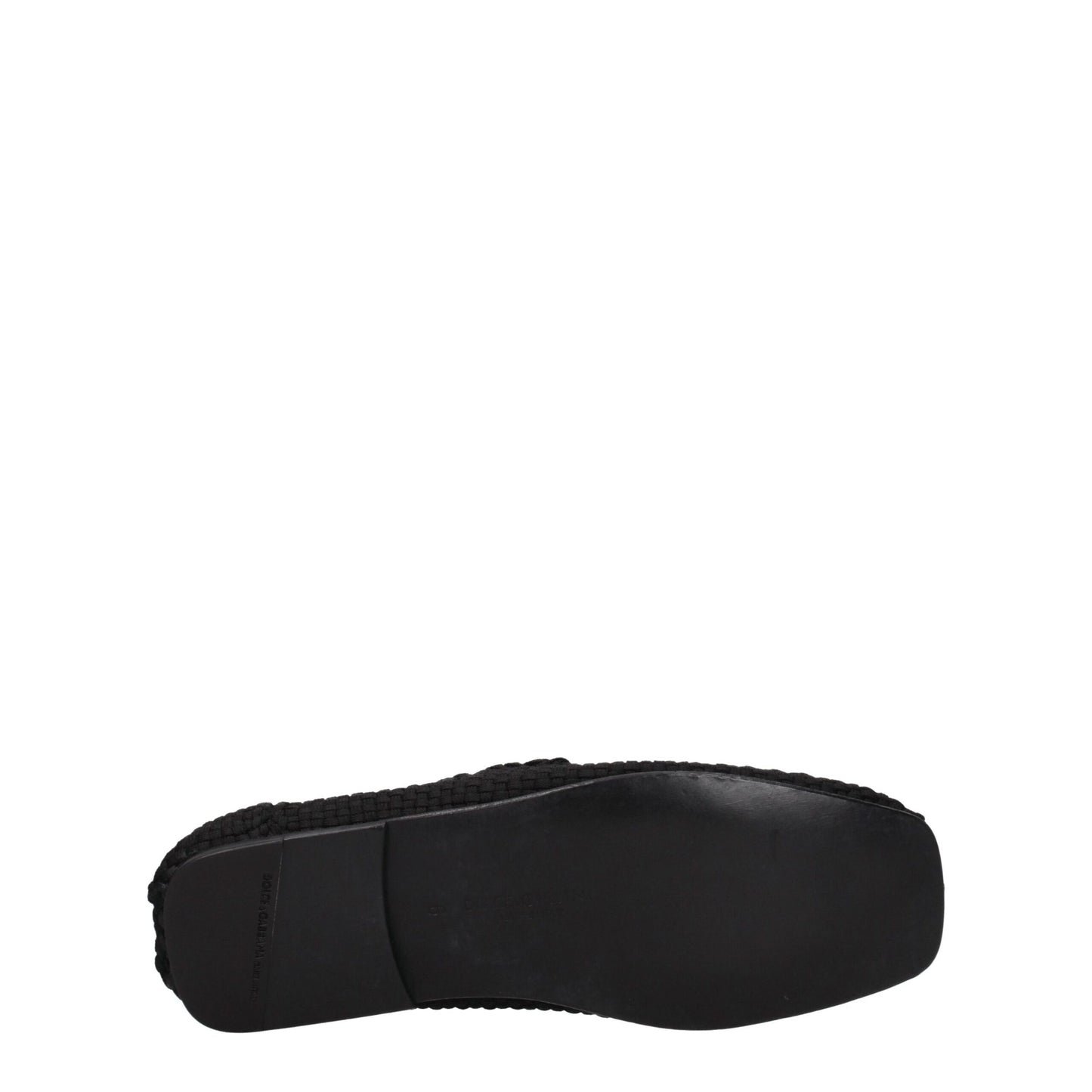 Black Fabric Slip-On Loafers