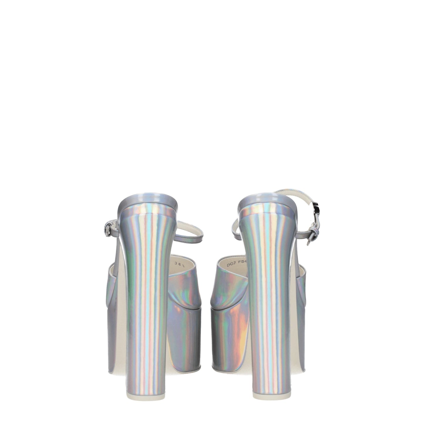 Gray Leather Platforms