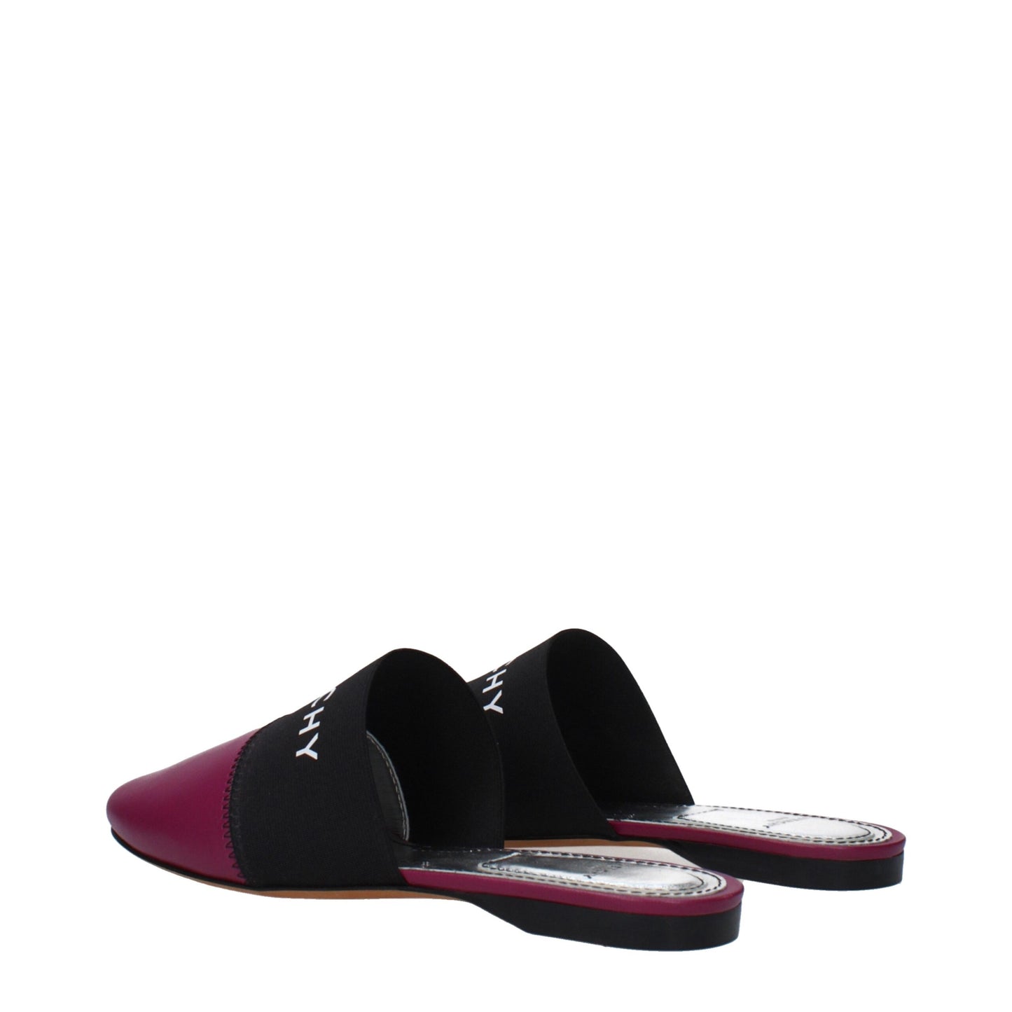 Purple Leather Slippers Sandals