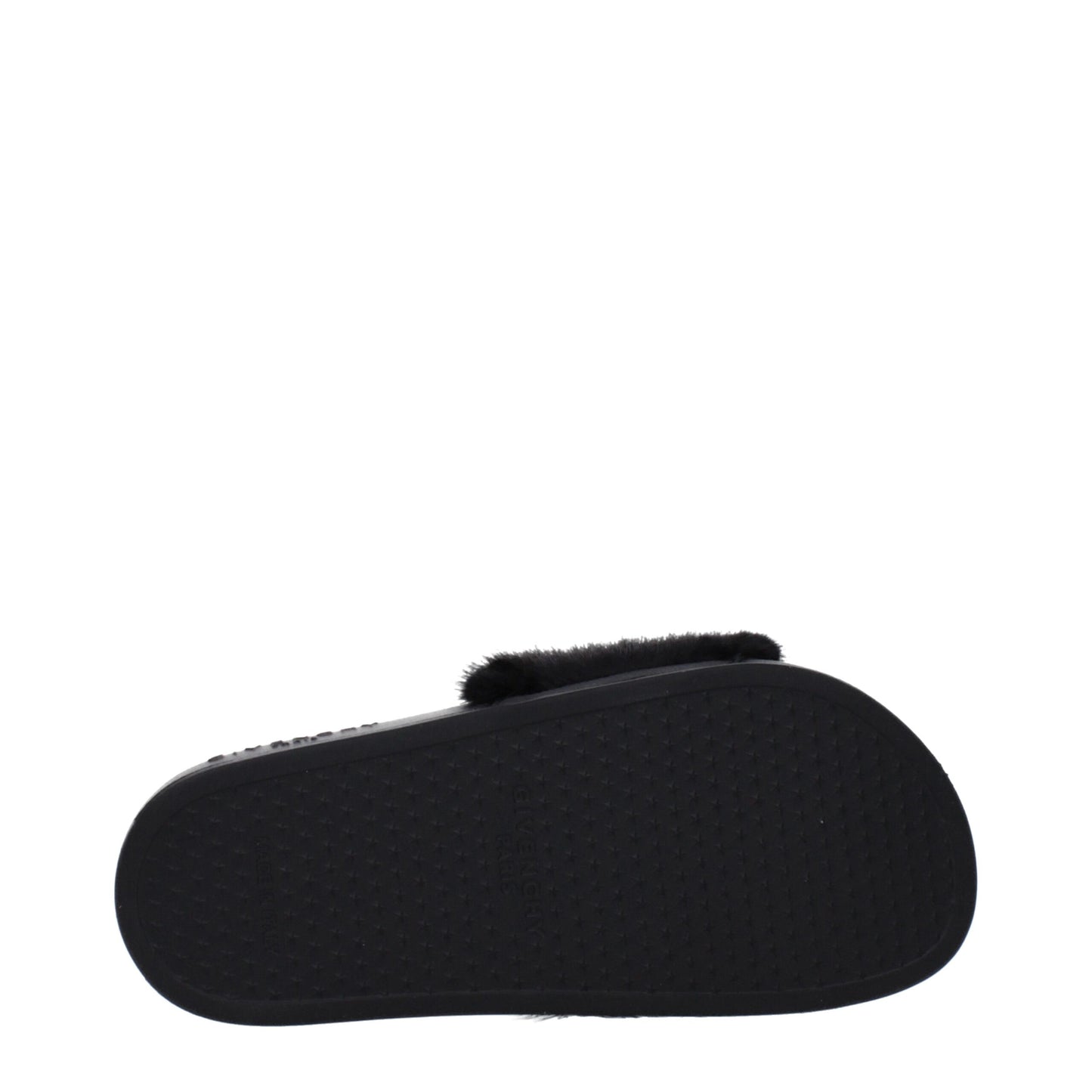 Black Cotton Slippers Sandals