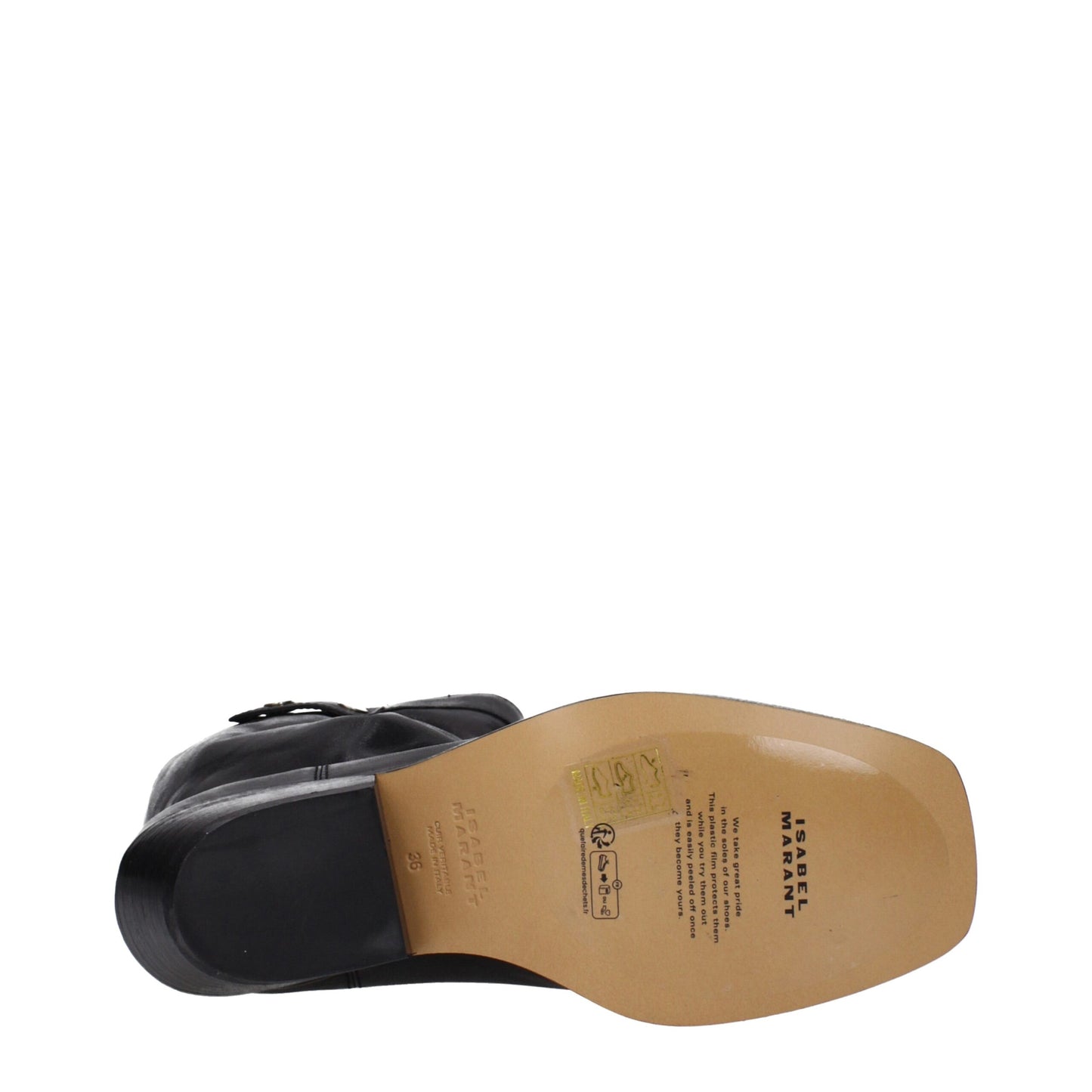 Black Leather Ankle Boots