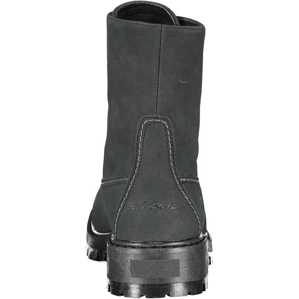 Black Polyester Women Boot