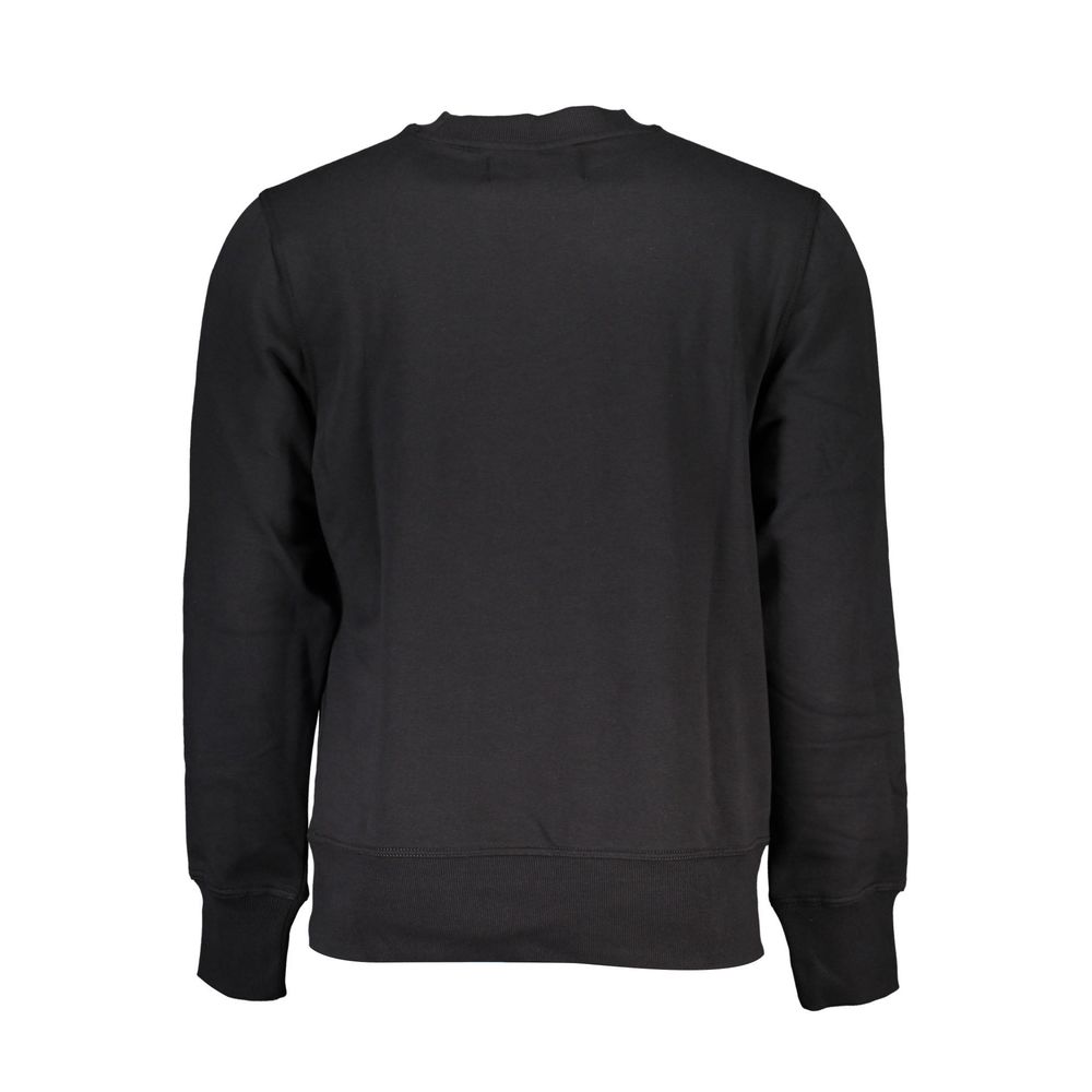 Black Cotton Men Sweater