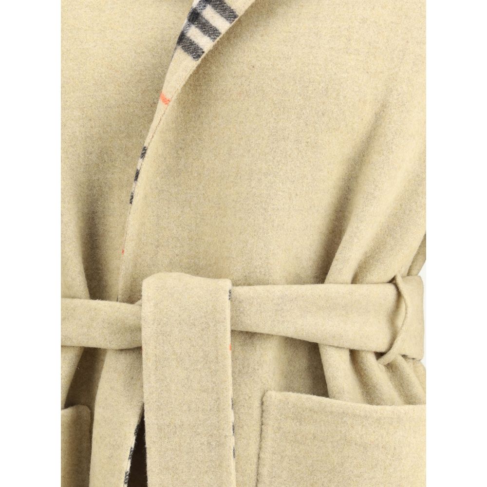 Reversible wool robe Coat