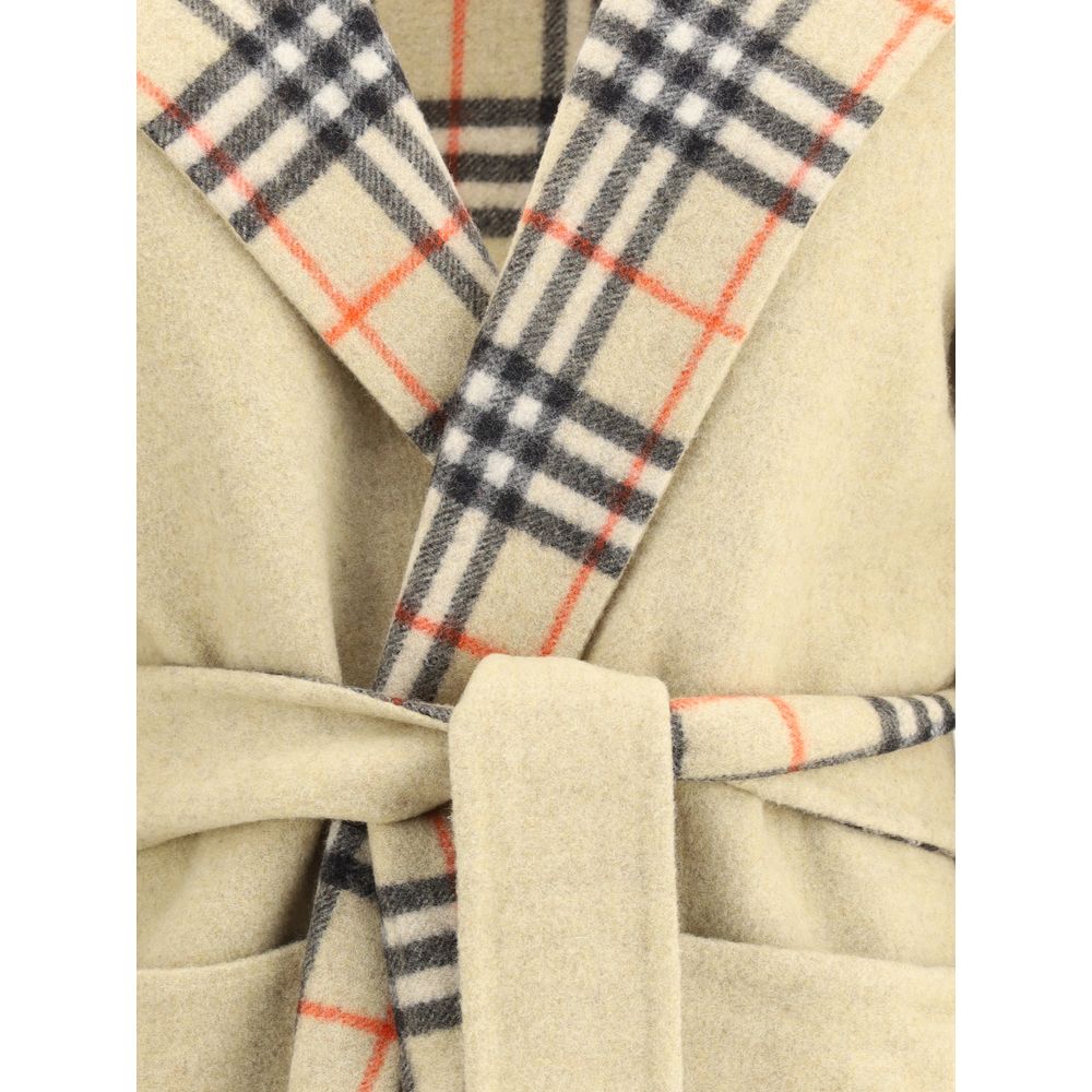 Reversible wool robe Coat