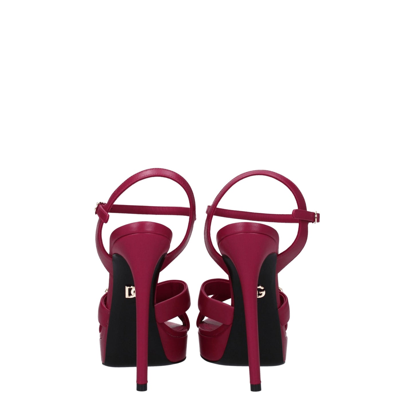 Pink Leather Platforms