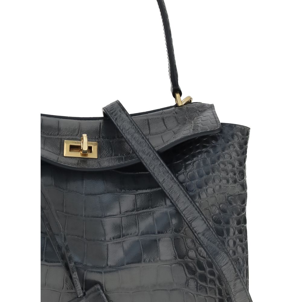 Rodeo Shoulder Bag in crocodile-print leather