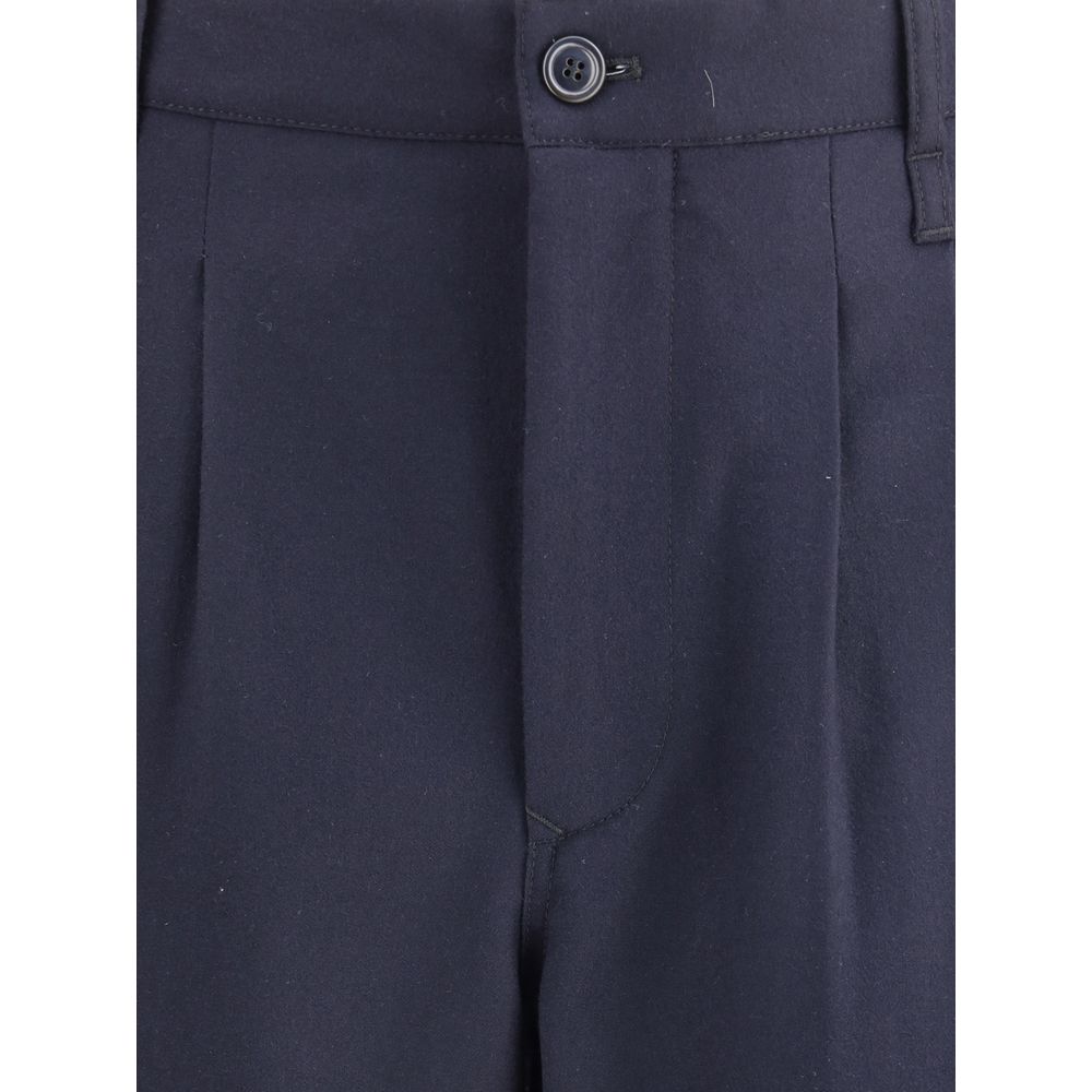 Lightweight wool cloth single-dart Pants