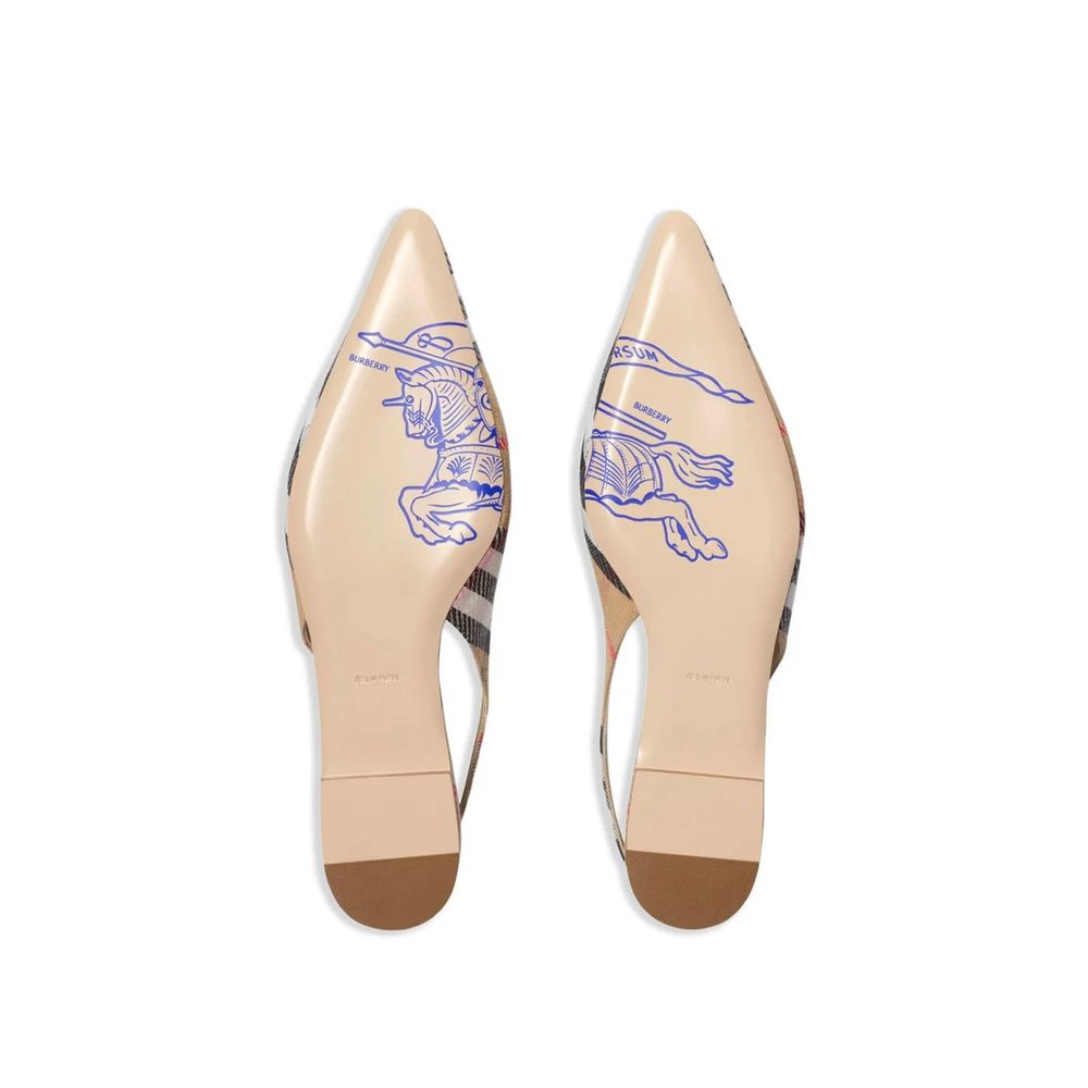 Check Birdie Slingback Ballerina Flats