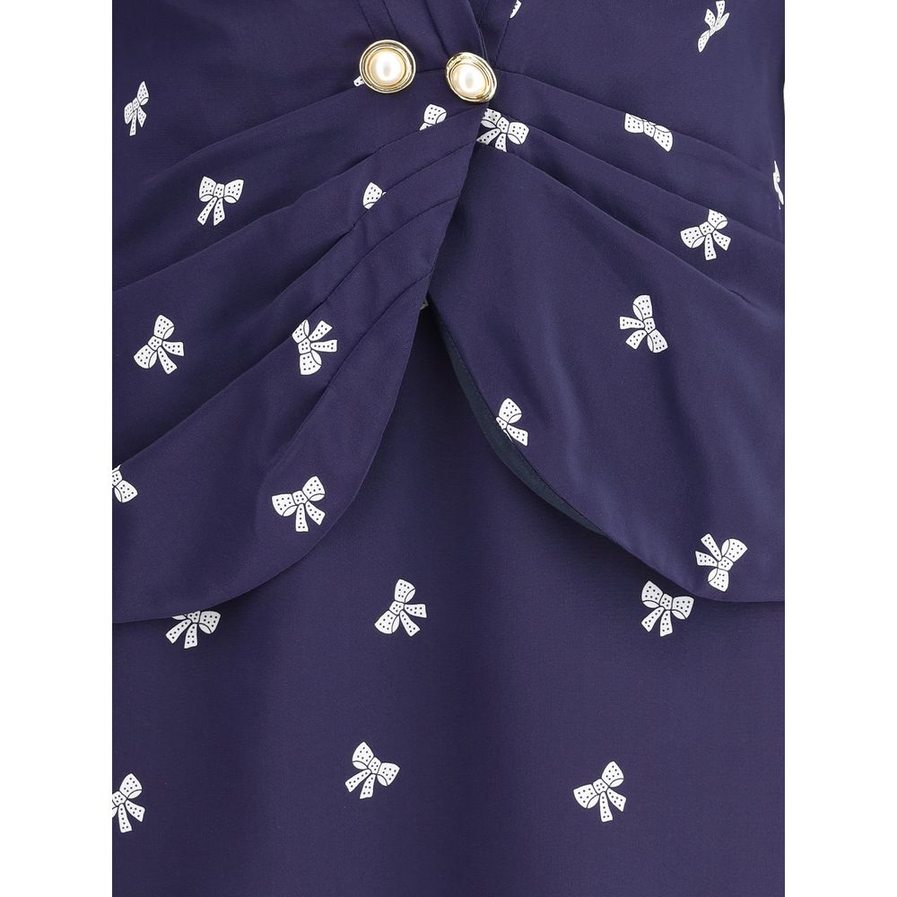 Bow patterned short Dress