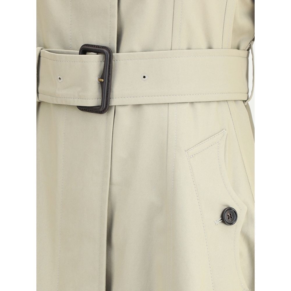 Ellingham fit-and-flare long gabardine Trench Coat