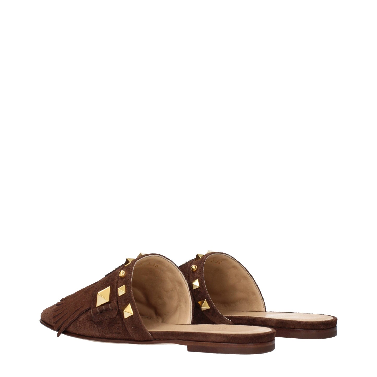 Brown Leather Slippers Sandals