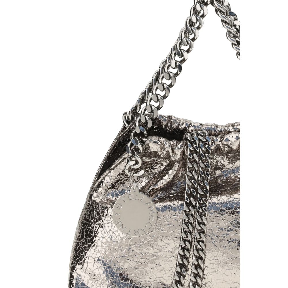 Metallic crackle-effect Falabella Shoulder Bag