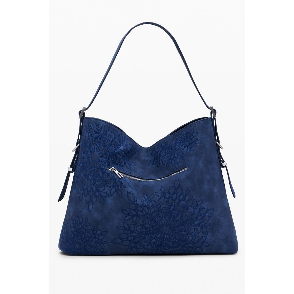 Blue Polyethylene Women Handbag