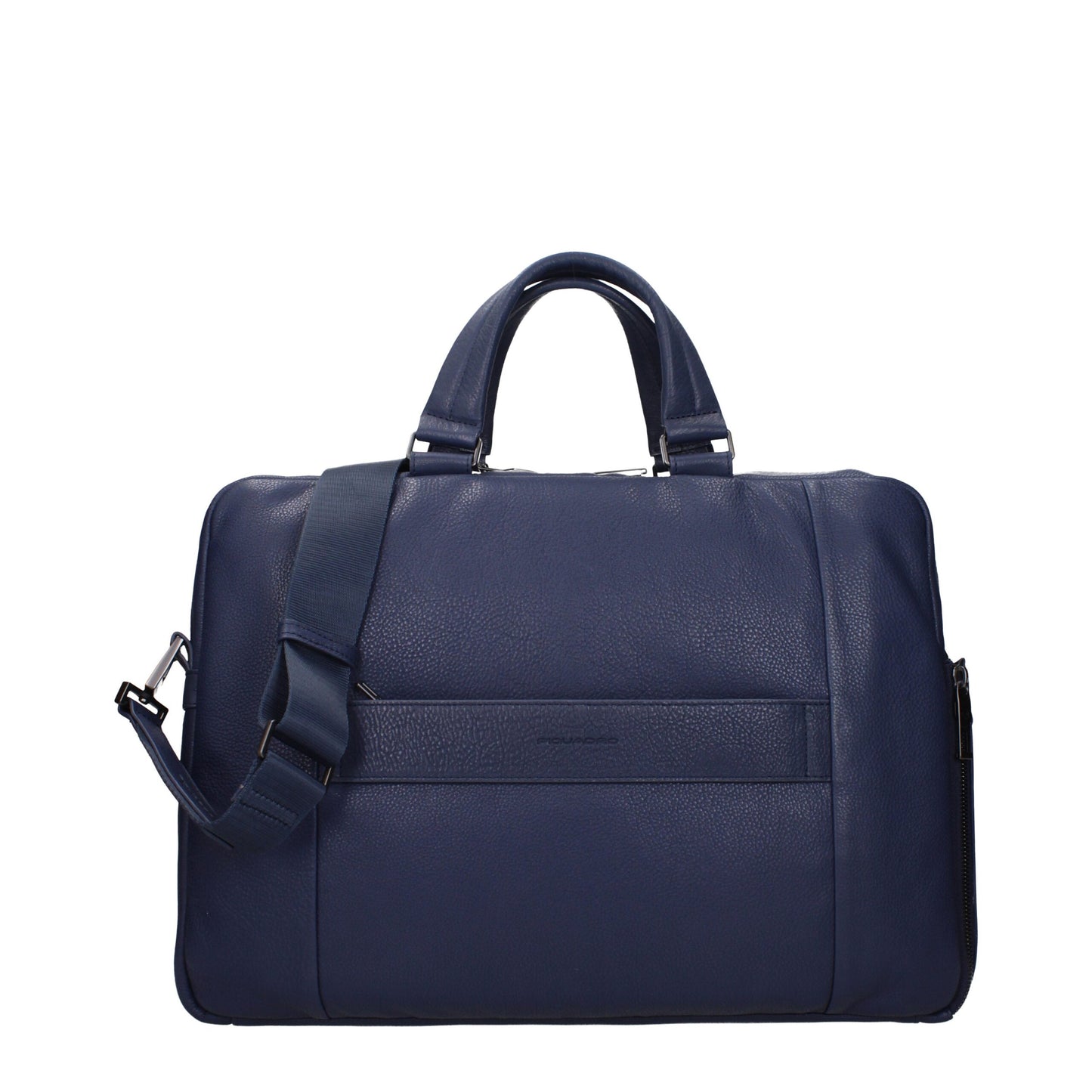 Blue Leather Business And Laptop Bags