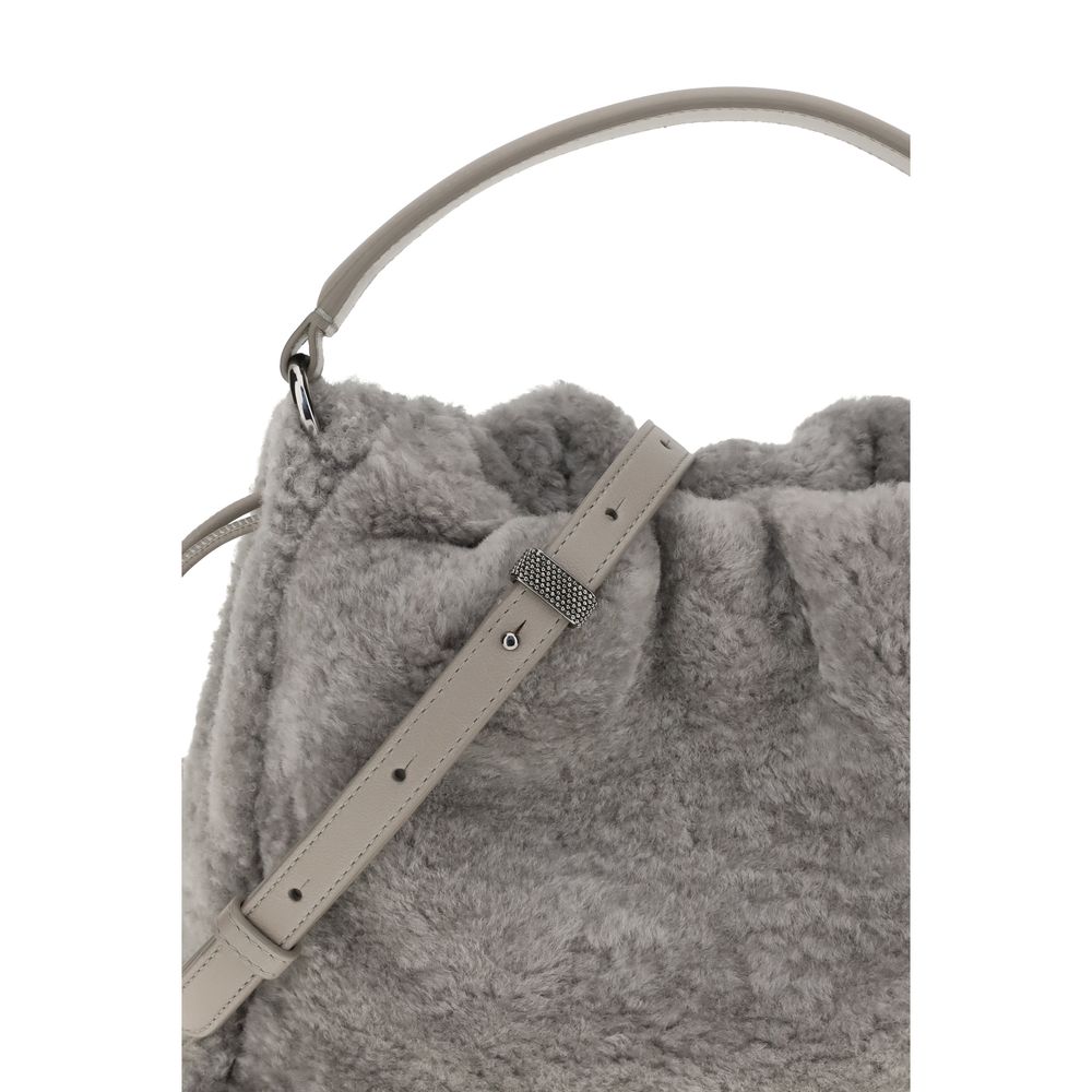 Small shearling Mellow Shoulder Bag