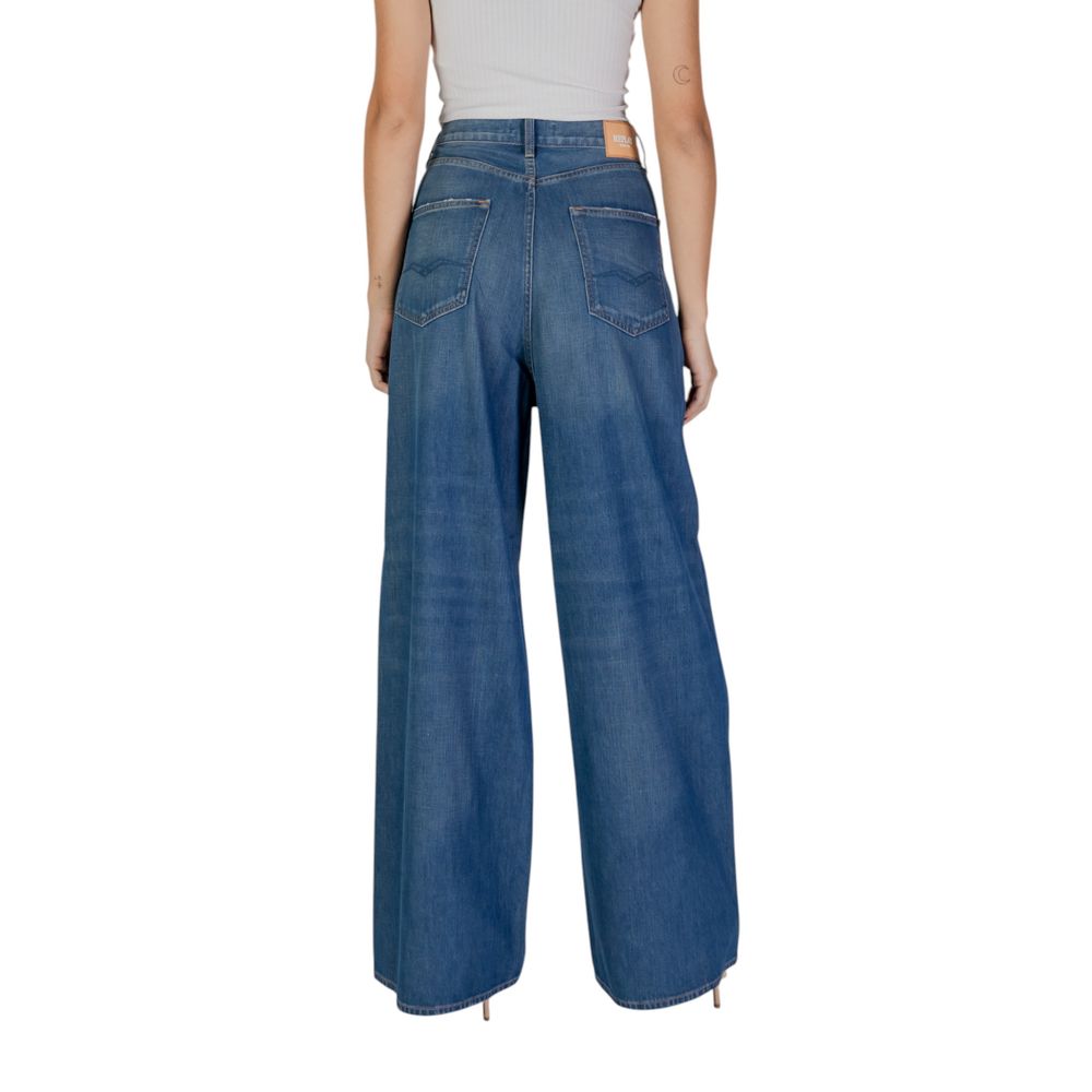 Blue Cotton Bootcut Jean