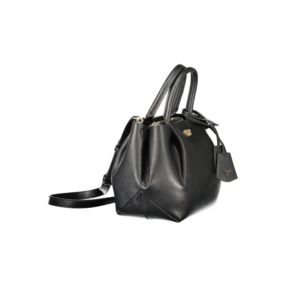 Black Polyethylene Women Handbag