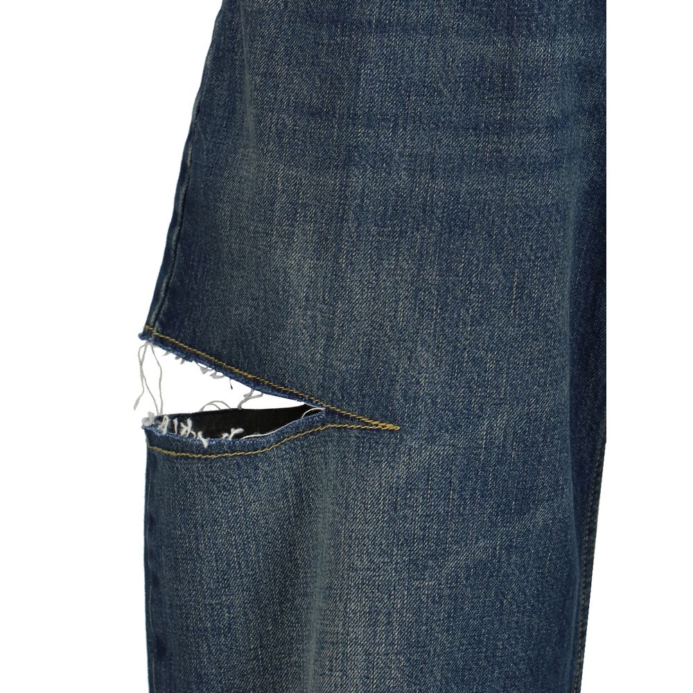 Denim Jeans with Cut-Out Detail