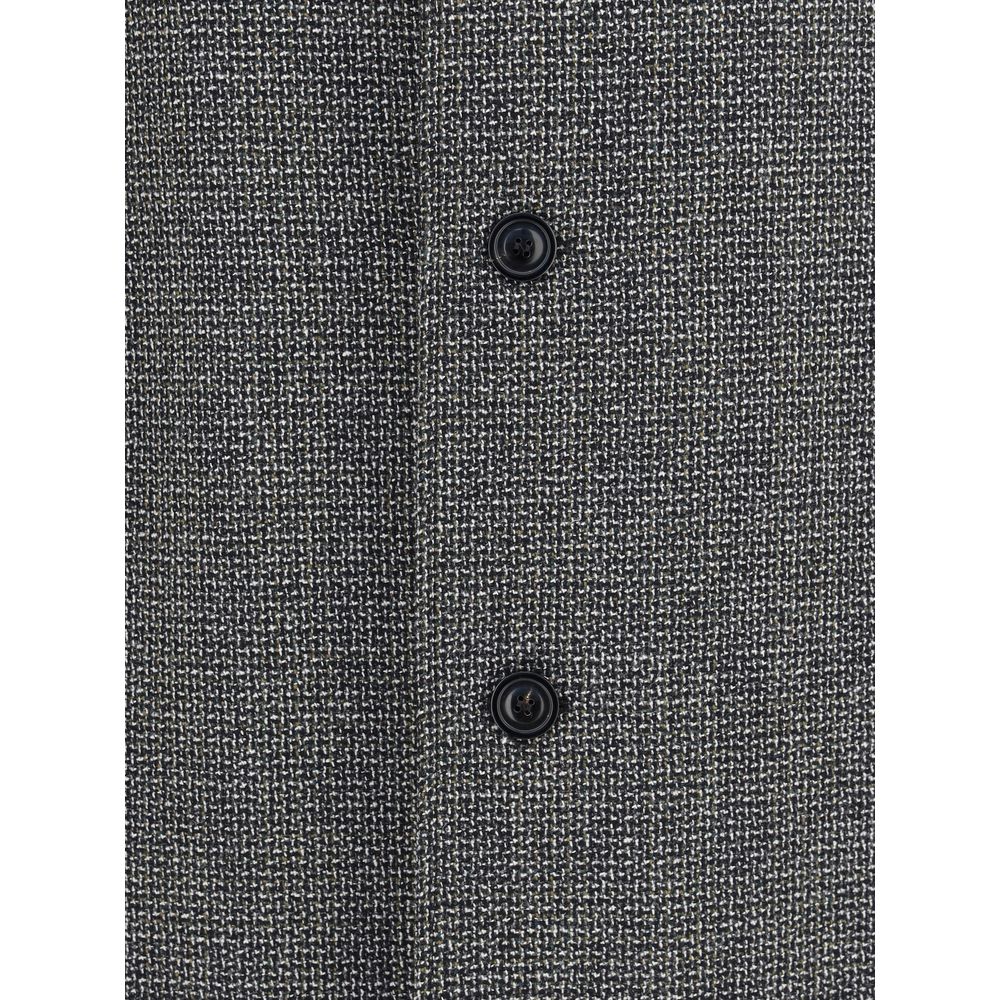 Single-breasted coat in virgin wool blend