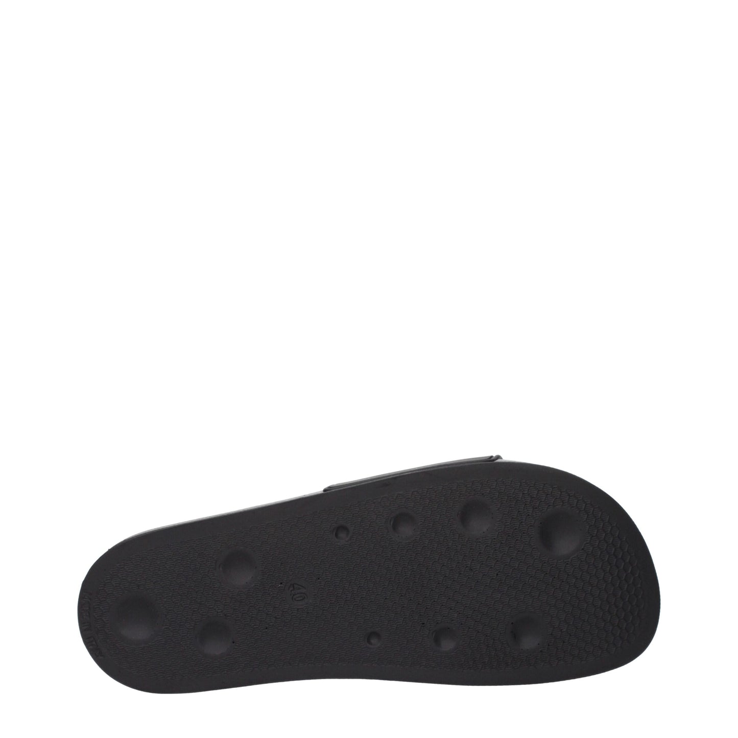 Black Cotton Slippers Sandals