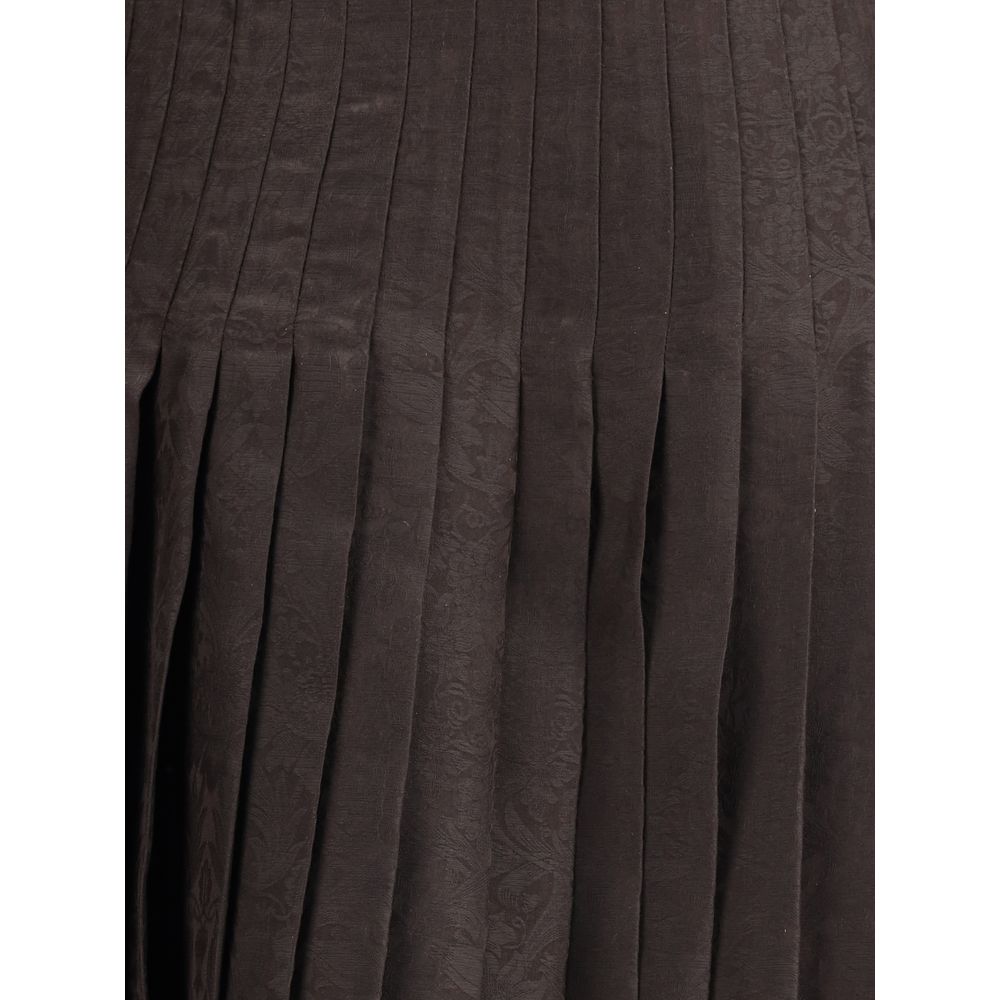 Sunflower Pleated Silk Skirt
