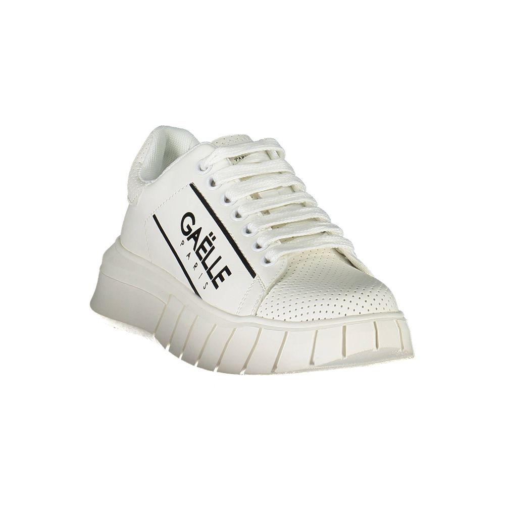 White Polyester Sneaker