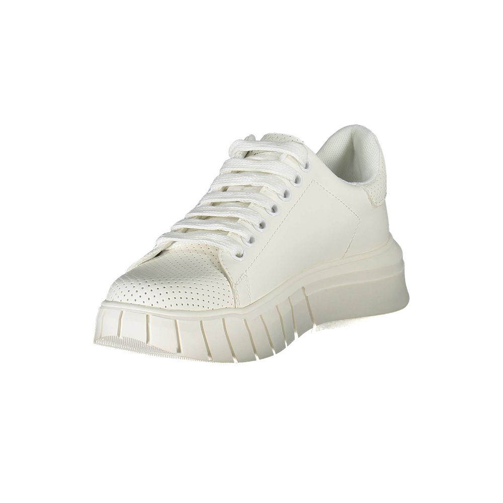 White Polyester Sneaker