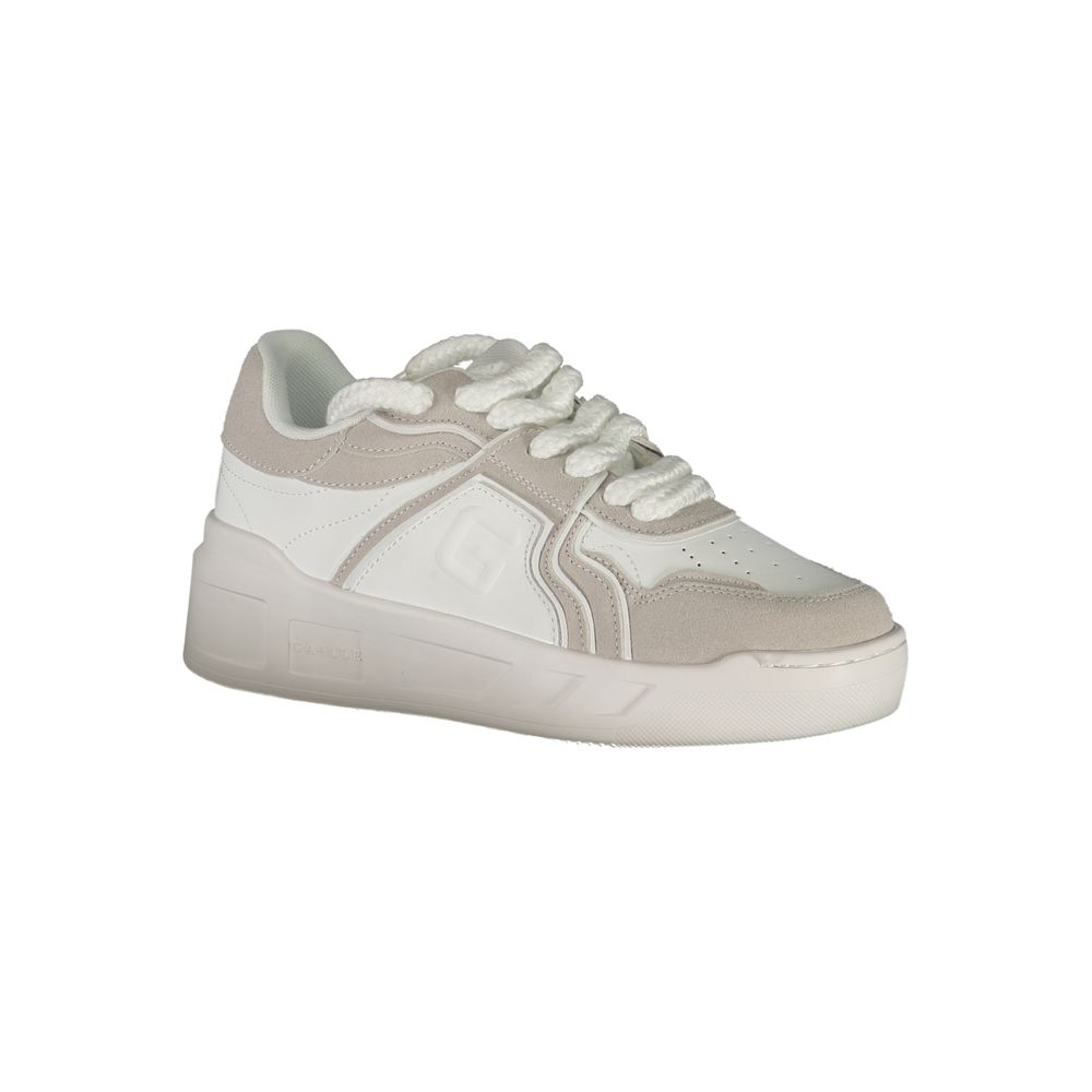 White Polyester Sneaker