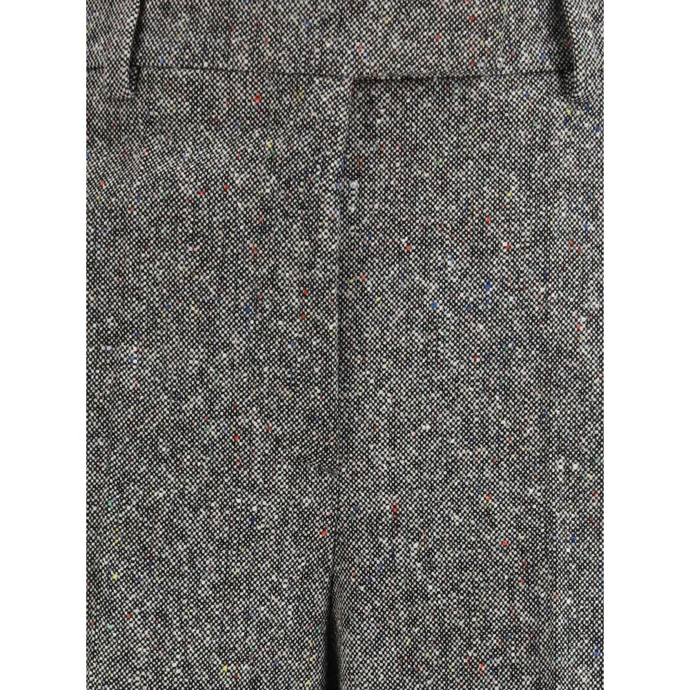Bottonato Natté Wool Trousers