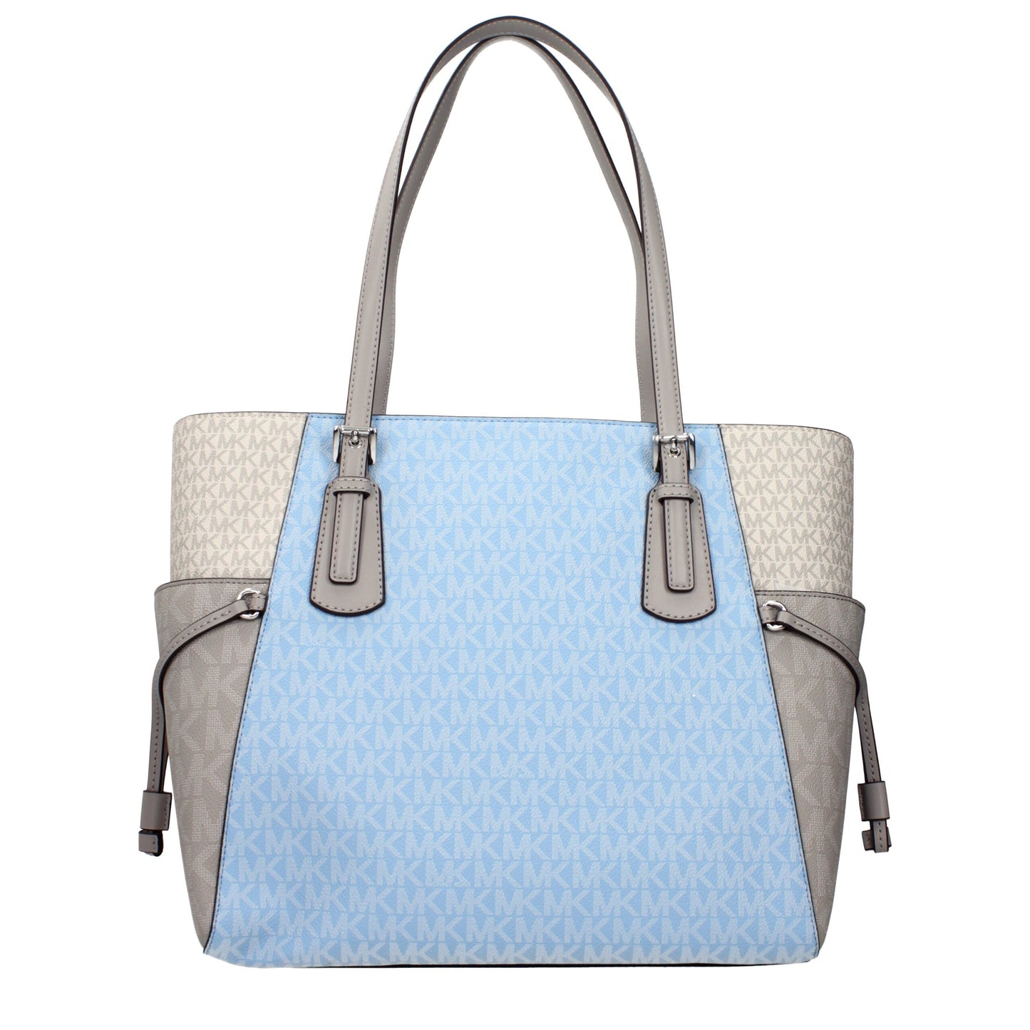 Light Blue Fabric Shoulder Bags