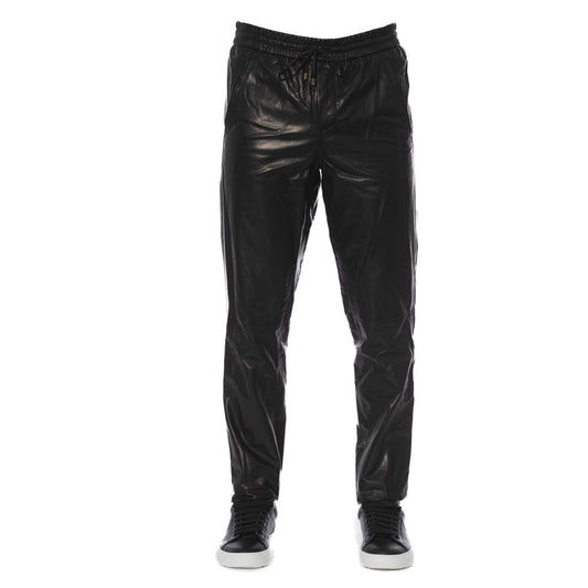 Black Lamb Leather Men Trouser