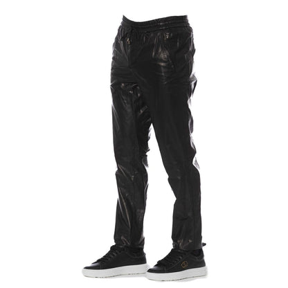 Black Lamb Leather Men Trouser
