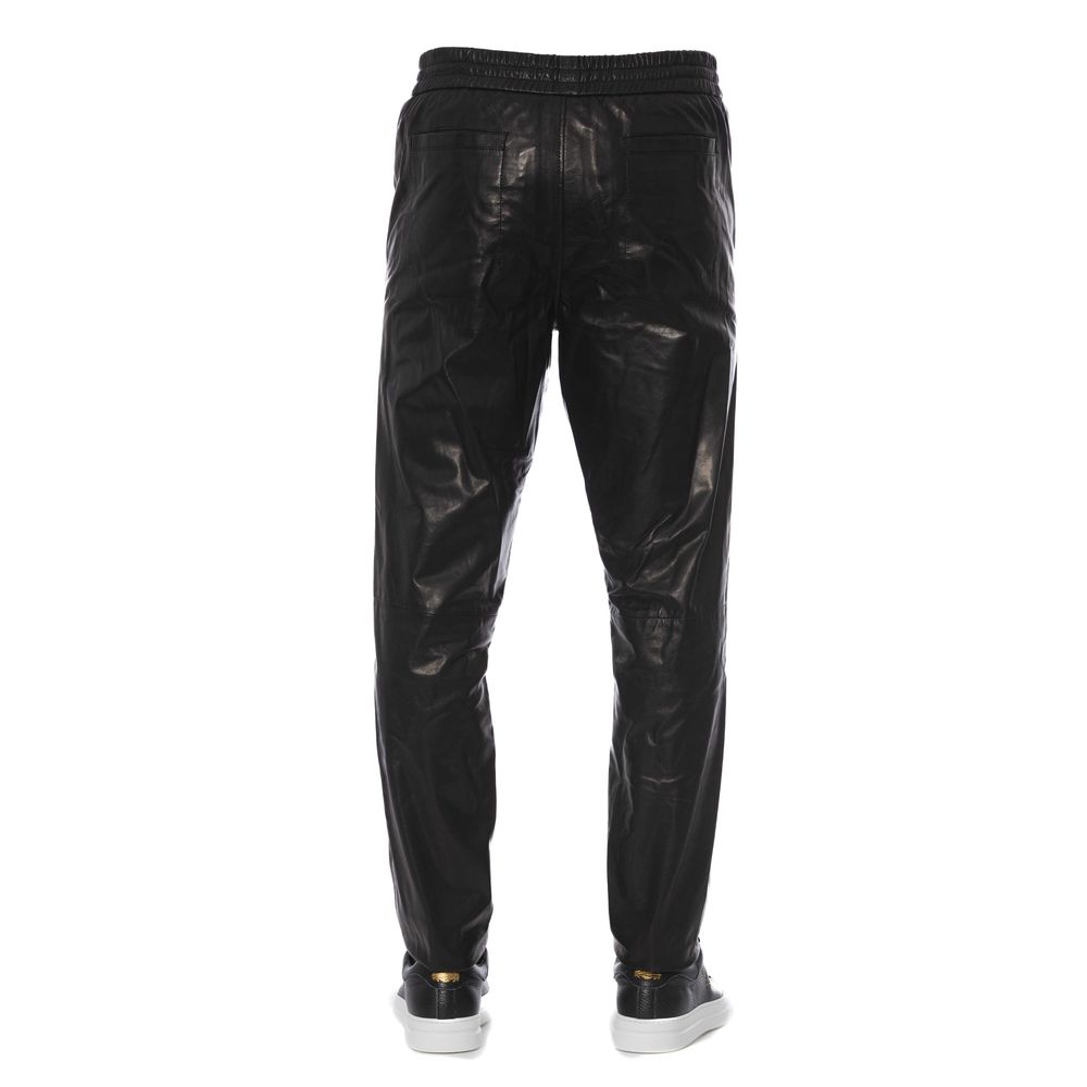 Black Lamb Leather Men Trouser