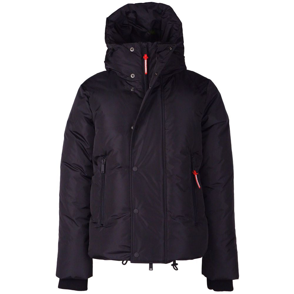 Black Nylon Men Down Jacket