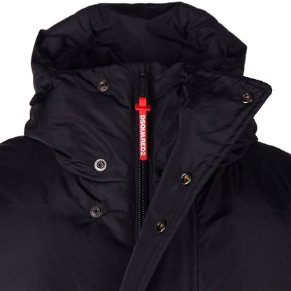 Black Nylon Men Down Jacket