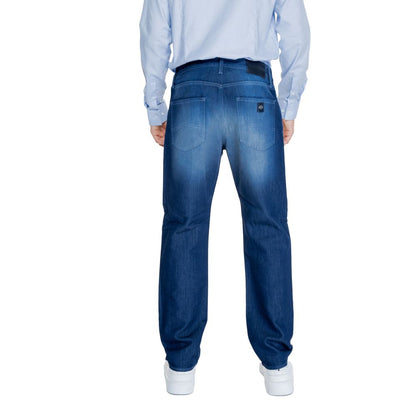 Blue Cotton Skinny Pant