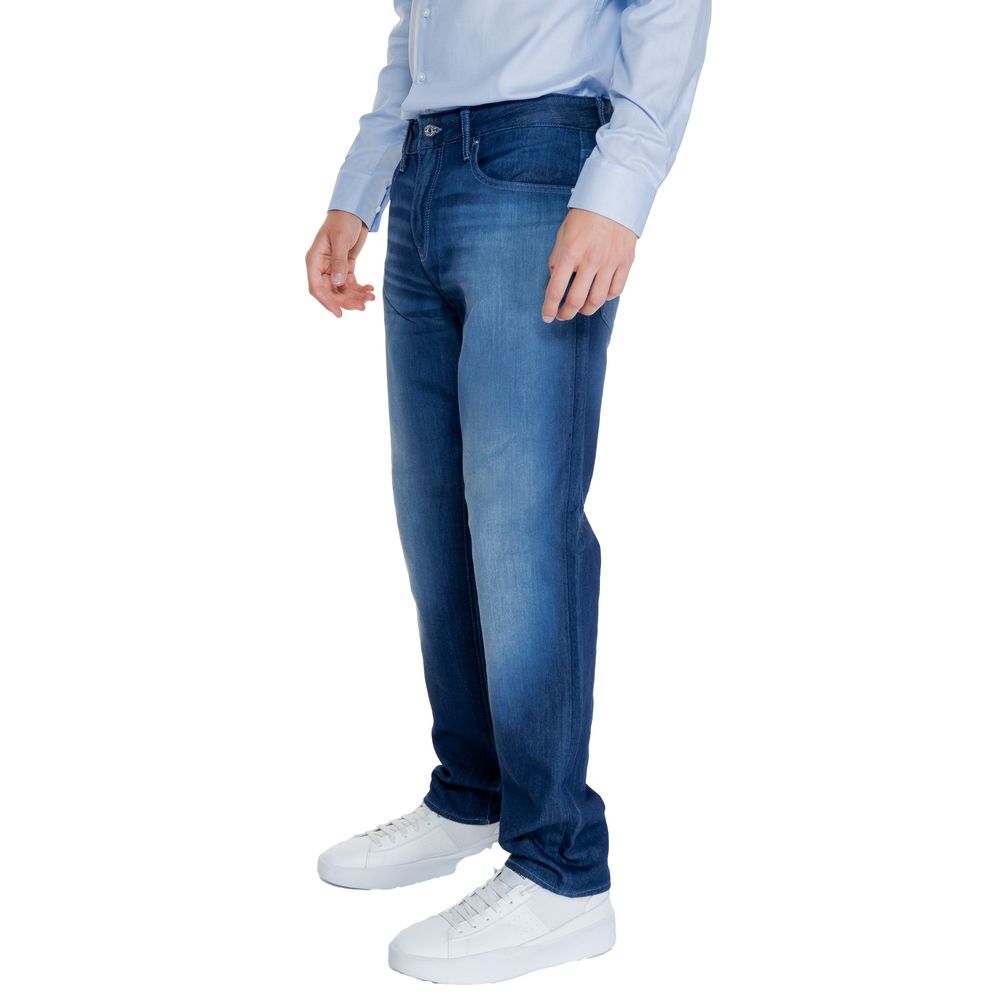 Blue Cotton Skinny Pant