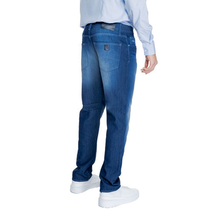 Blue Cotton Skinny Pant