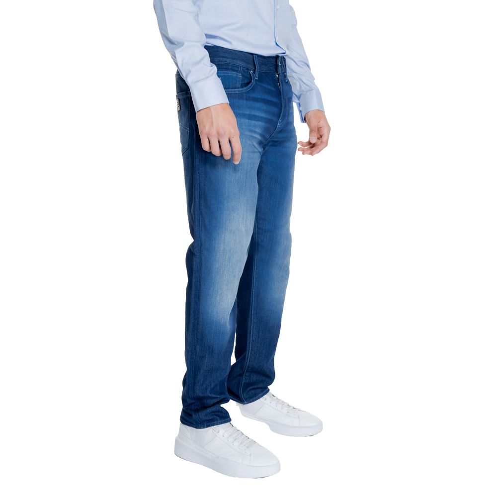 Blue Cotton Skinny Pant